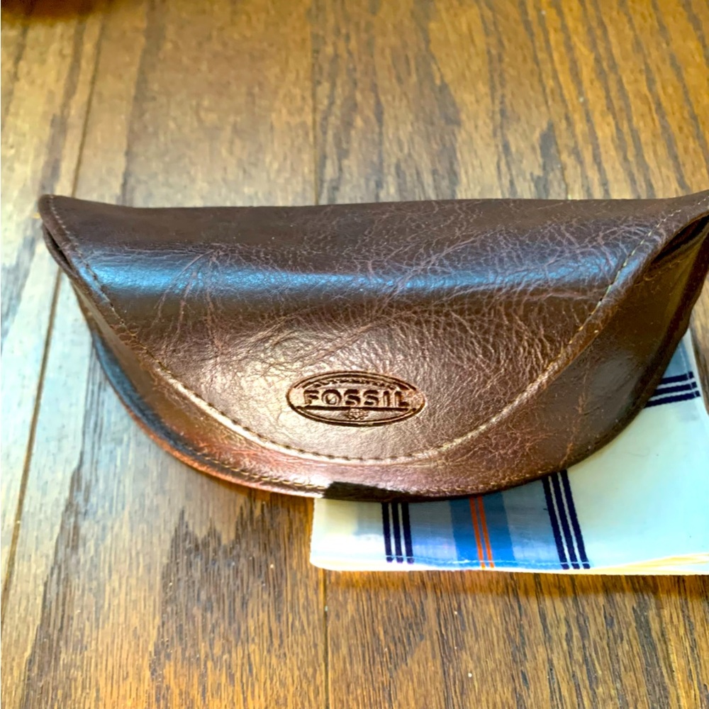 Fossil leather eyeglass case